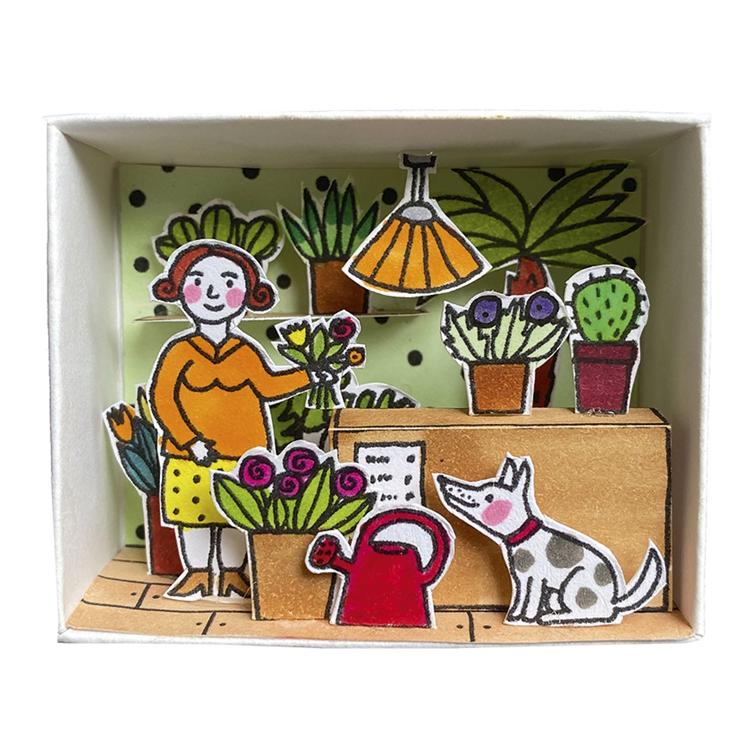 Streichholzschachtelwelt `Blumenladen` - Bastelset
