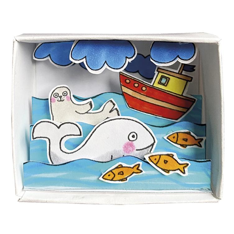 Streichholzschachtelwelt `Meer & Fische` - Bastelset