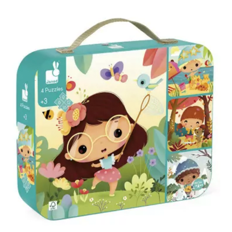 Puzzle 4 Jahreszeiten im Koffer