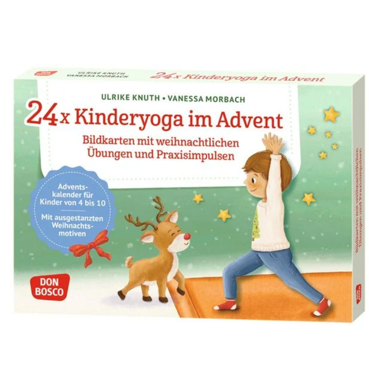 24 x Kinderyoga im Advent. Bildkarten mit weihnachtlichen Übungen und Praxisimpulsen