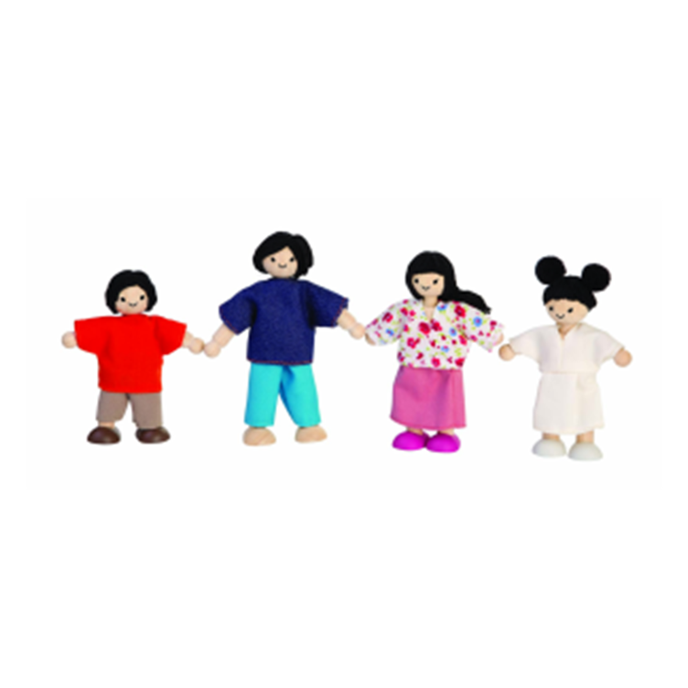 Puppenhausfamilie asiatisch