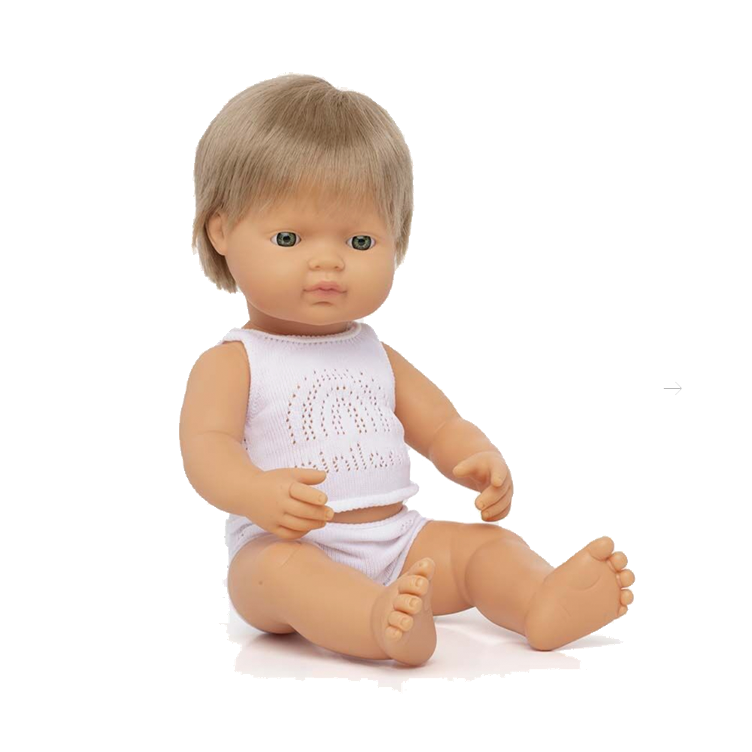 Puppe dunkelblonder Junge