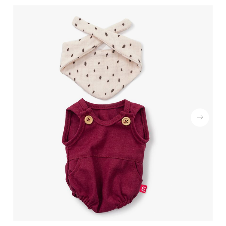 Puppenkleidung Strandkleidung kurzer Hosenanzug und Tuch