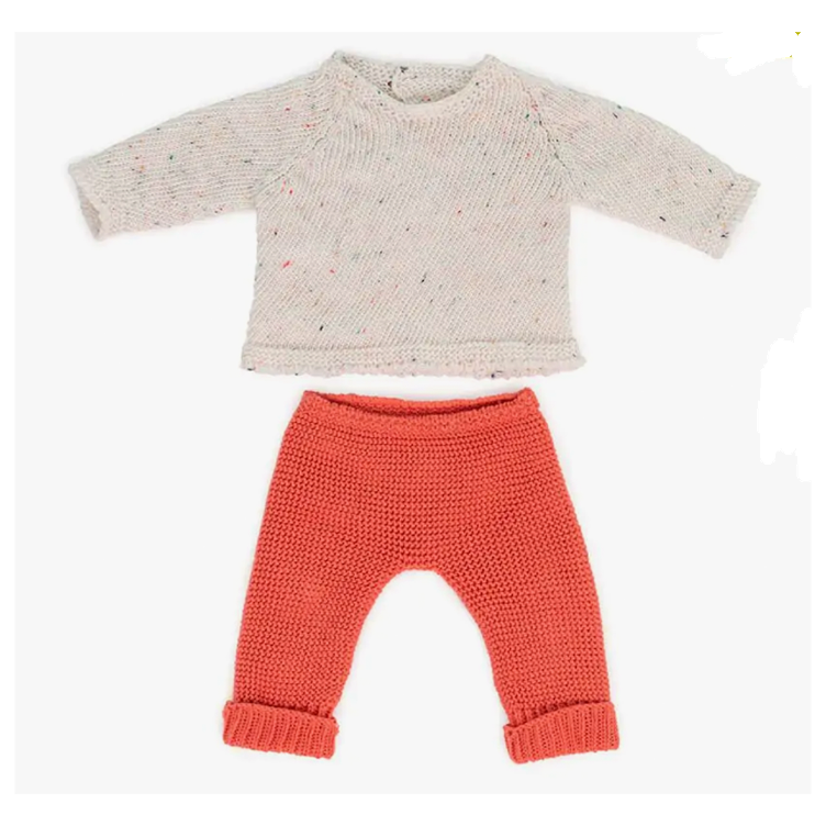 Puppenkleidung Pulli und Hose gestrickt