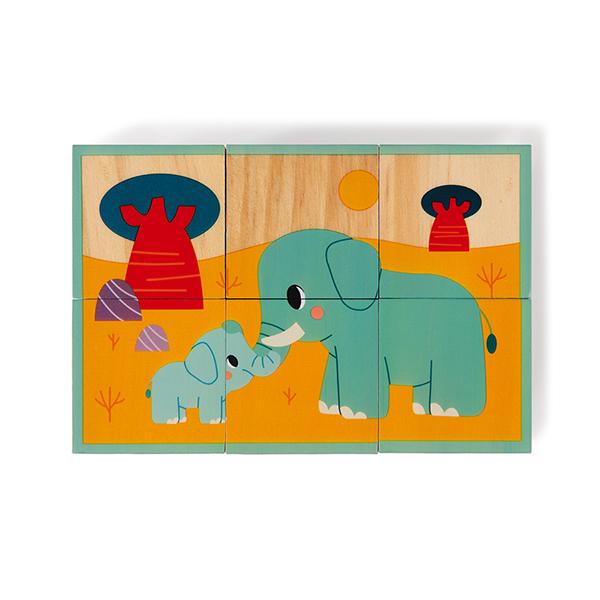 6 Motiv-Bausteine Tiere WWF - 0