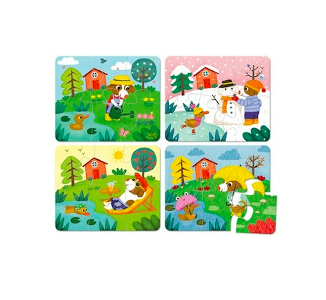 Puzzle-Set im Koffer „Die 4 Jahreszeiten“ - 0