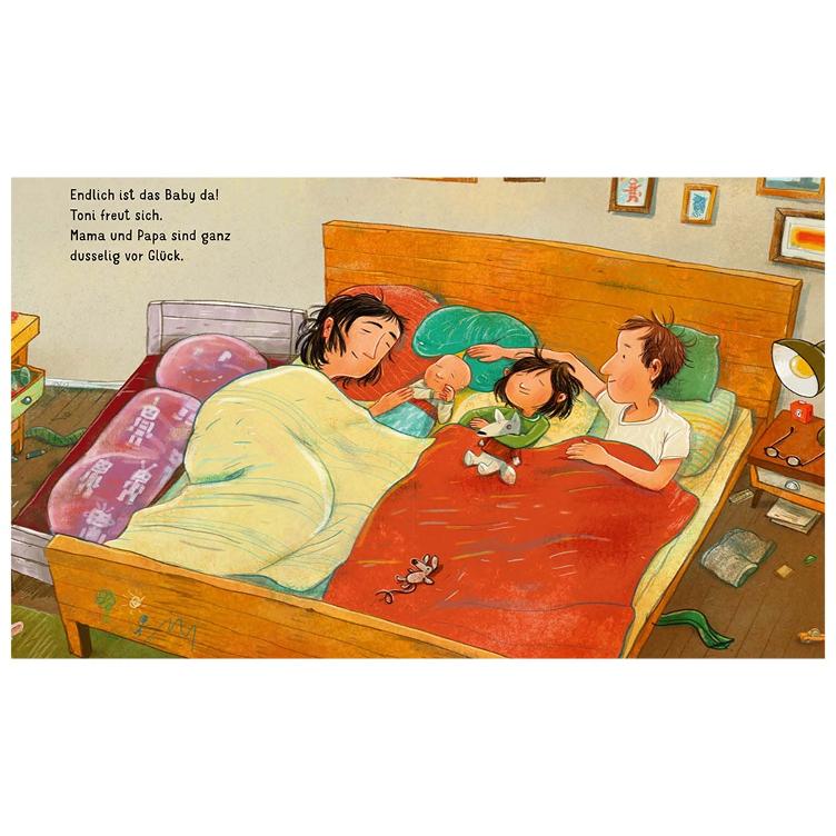 Baby ist da - Ein Pappbilderbuch für Geschwisterkinder, die noch kein bisschen gross sind - 0