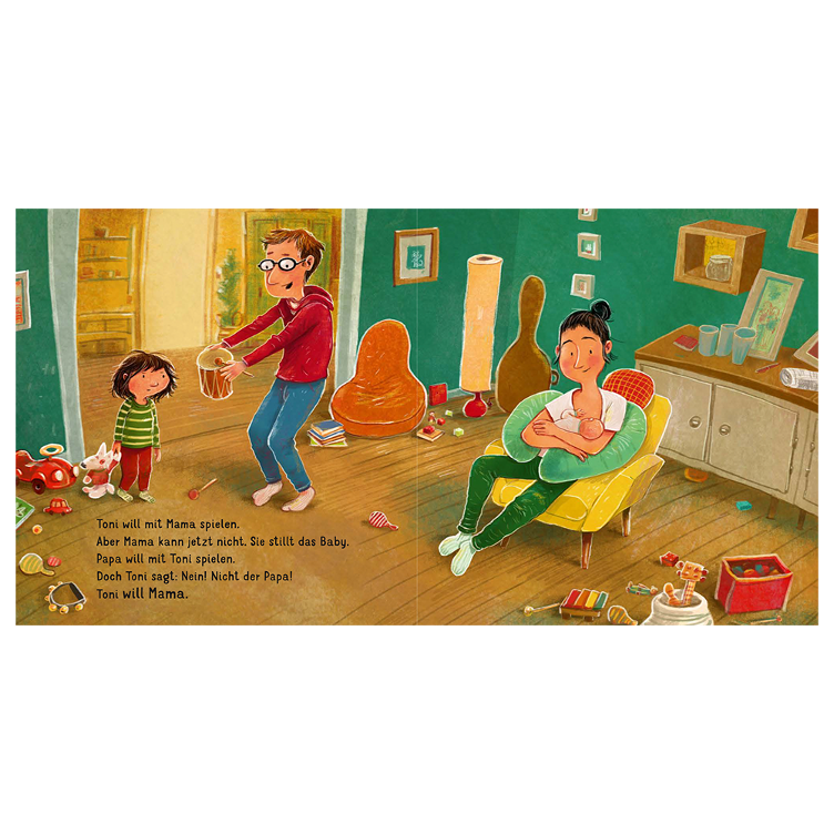 Baby ist da - Ein Pappbilderbuch für Geschwisterkinder, die noch kein bisschen gross sind - 1