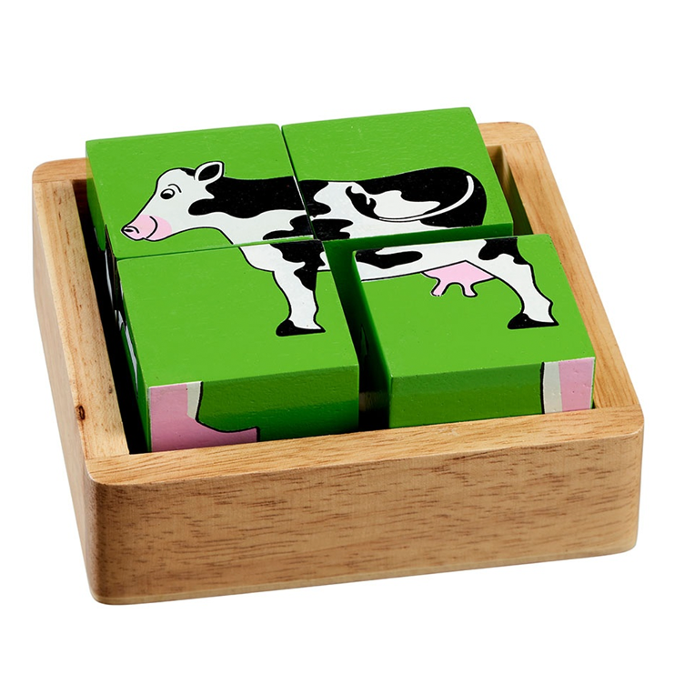 Würfelpuzzle Bauernhoftiere