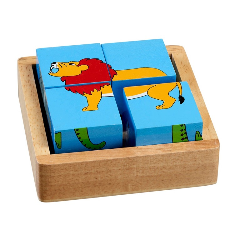 Würfelpuzzle Wilde Tiere