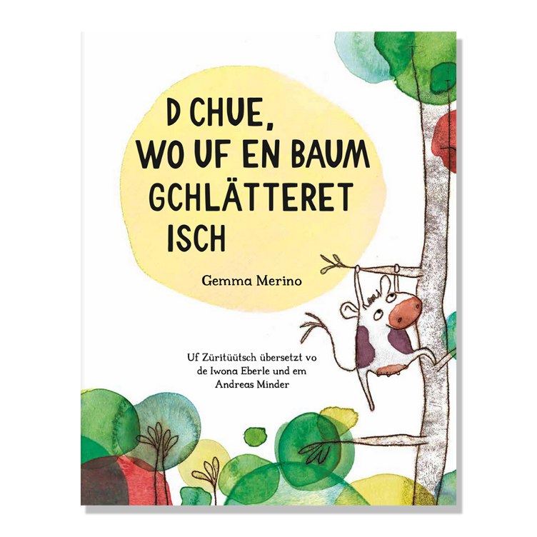 D Chue, wo uf en Baum gchlätteret isch