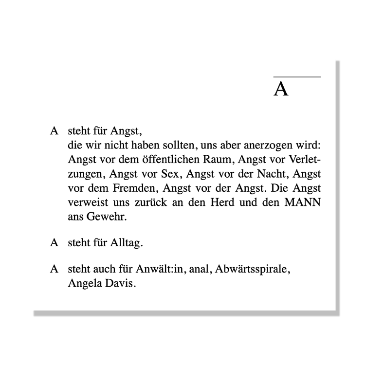 Das Alphabet der sexualisierten Gewalt - 3