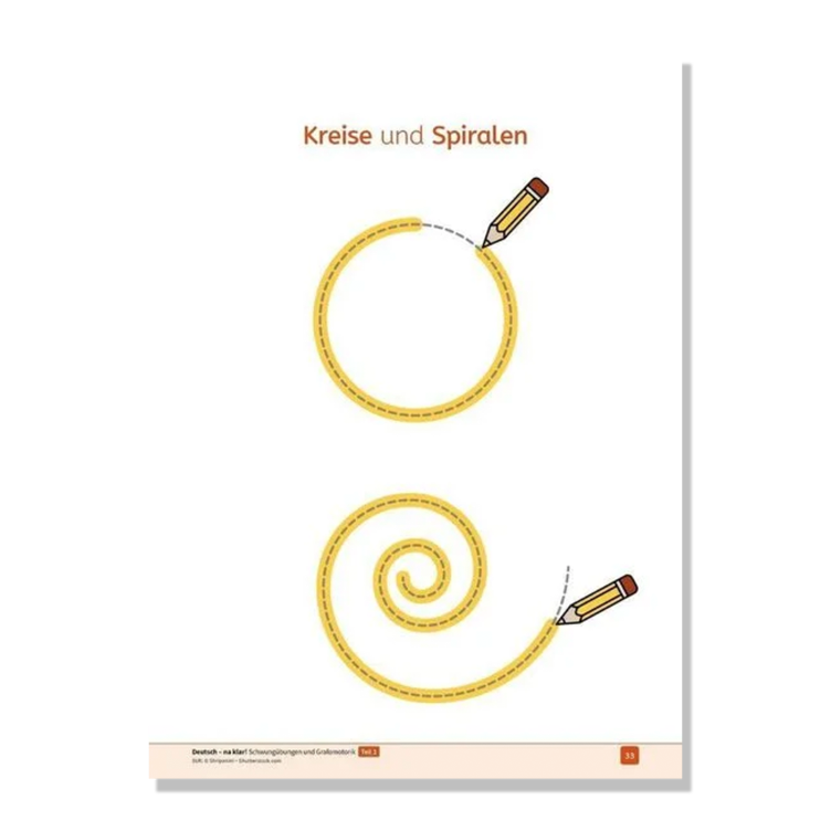 Deutsch - na klar! Schwungübungen und Grafomotorik Teil 1 - 3