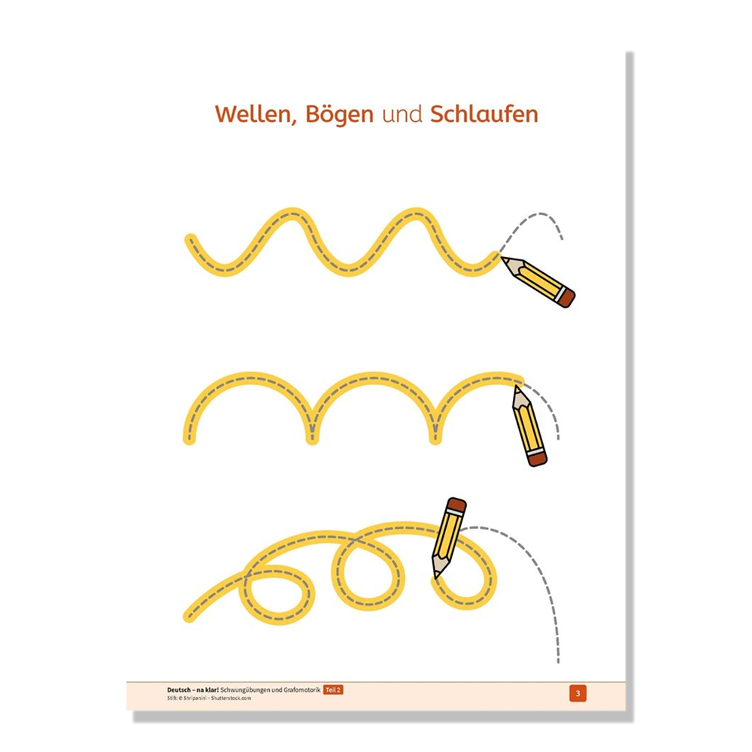 Deutsch - na klar! Schwungübungen und Grafomotorik Teil 2 - 2