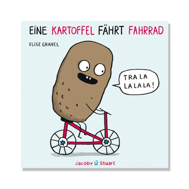Eine Kartoffel fährt Fahrrad