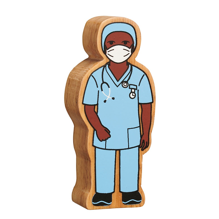 Holzfigur Pflegefachperson
