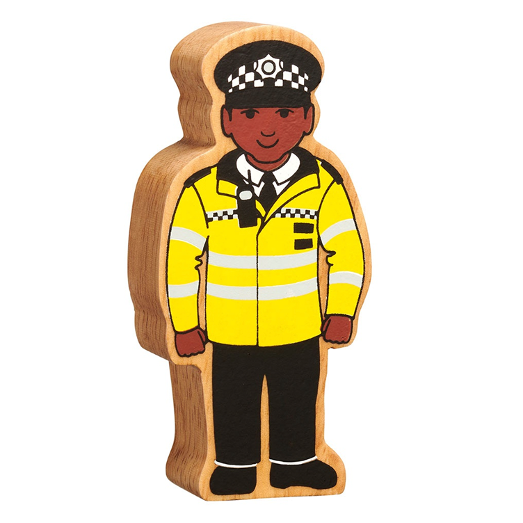 Holzfigur Polizist*in