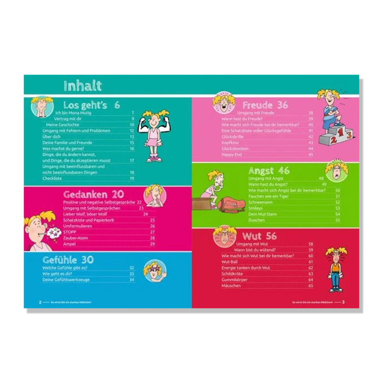 Innere Stärke - Die Superkraft für Mädchen - Ein Arbeits- und Bastelbuch mit vielen praktischen Übungen für Schule, Freizeit und Sport - 0
