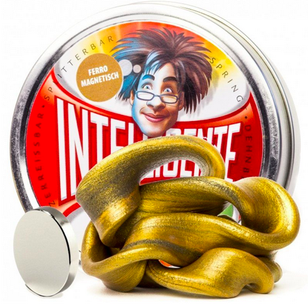Intelligente Knete ferromagnetisch + Super-Magnet gold
