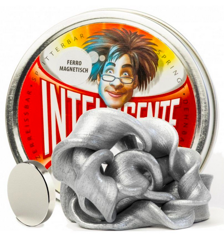 Intelligente Knete ferromagnetisch + Super-Magnet silber