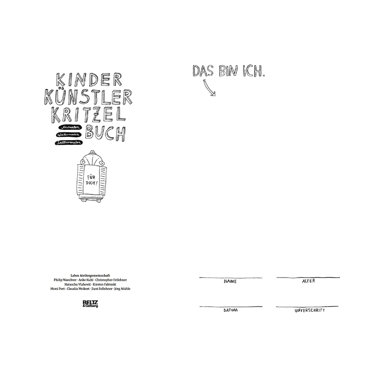 Kinder Künstler Kritzelbuch - Anmalen Weitermalen Selbermalen - 3
