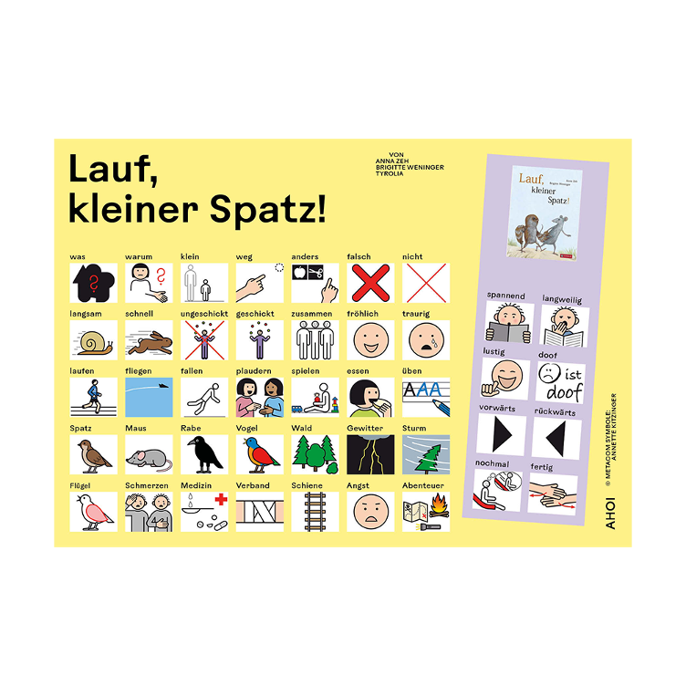 Kommunikationstafel zu `Lauf kleiner Spatz`