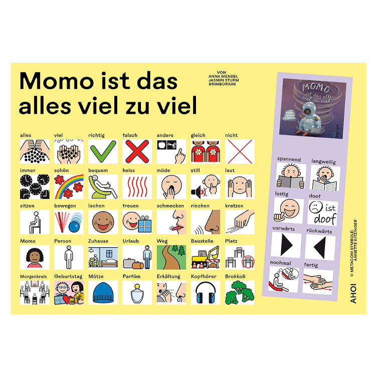 Kommunikationstafel zu `Momo ist das alles viel zu viel`