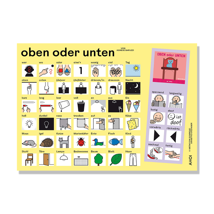 Kommunikationstafel zu 'oben oder unten'