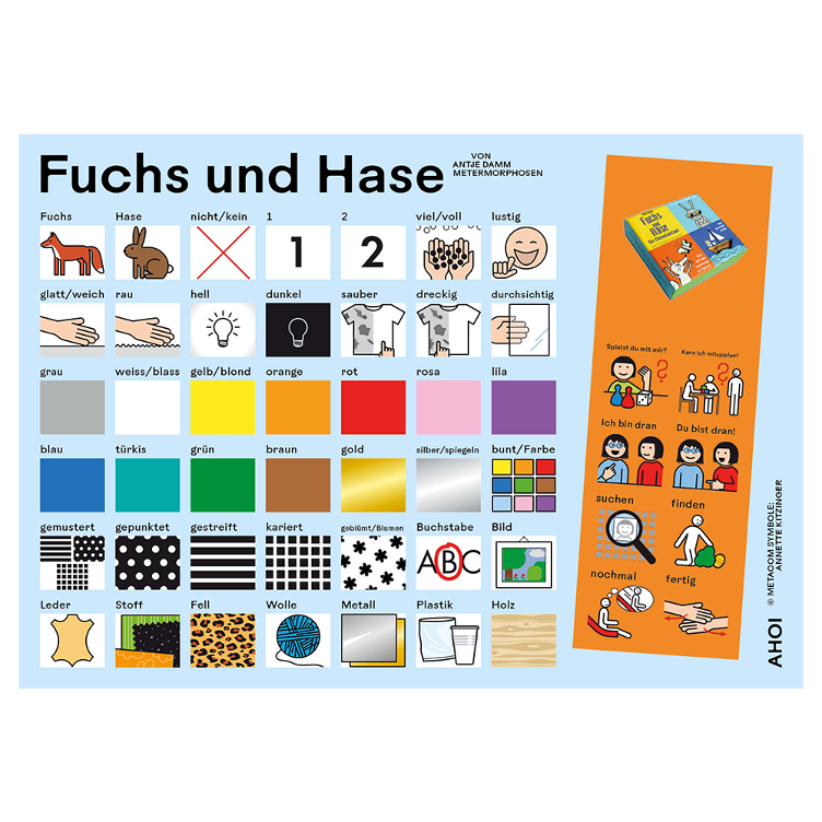 Kommunikationstafel zum Spiel 'Fuchs und Hase'