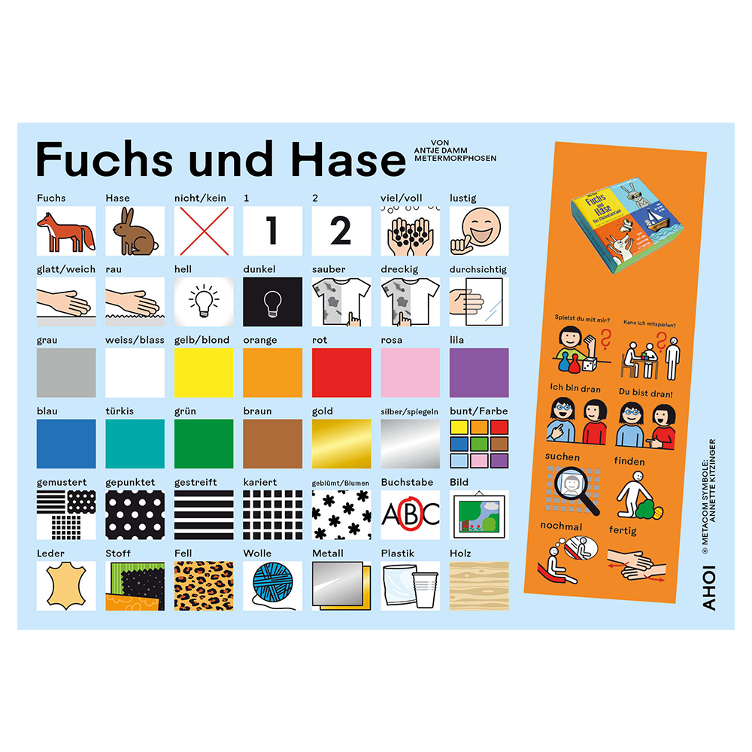 Kommunikationstafel zum Spiel `Fuchs und Hase`