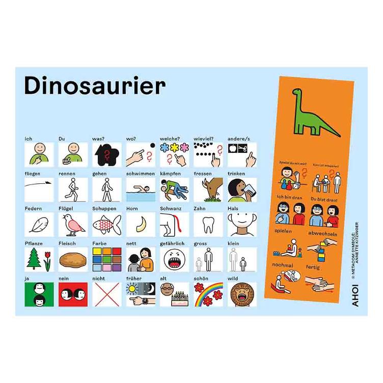 Kommunikationtstafel `Dinosaurier`