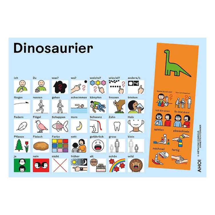 Kommunikationtstafel Dinosaurier
