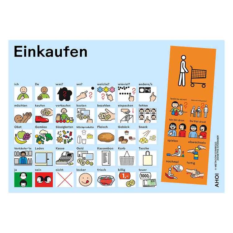 Kommunikationtstafel Einkaufen