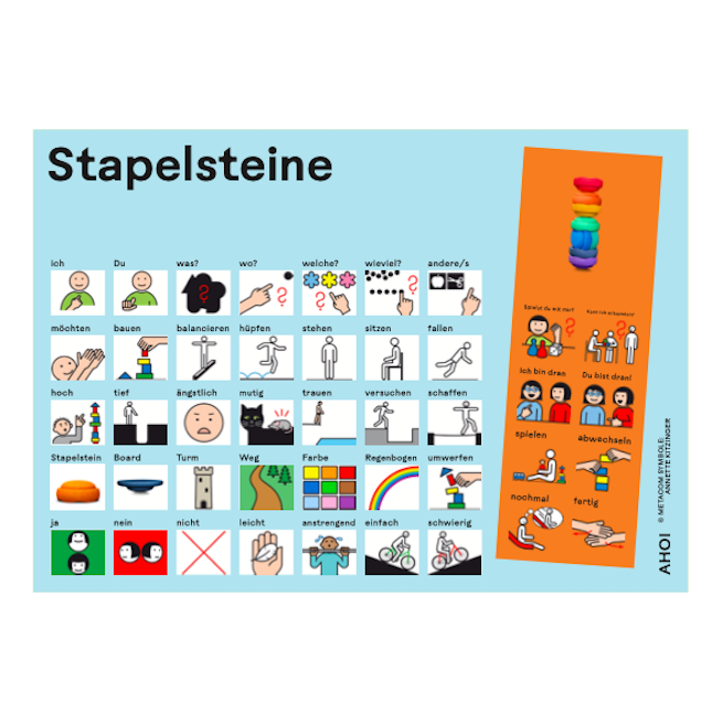 Kommunikationtstafel Stapelsteine