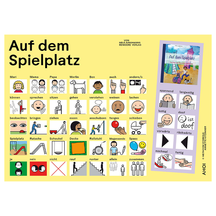 Kommunikationtstafel zu 'Auf dem Spielplatz'