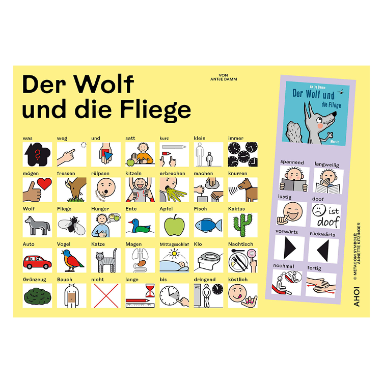 Kommunikationtstafel zu 'Der Wolf und die Fliege'