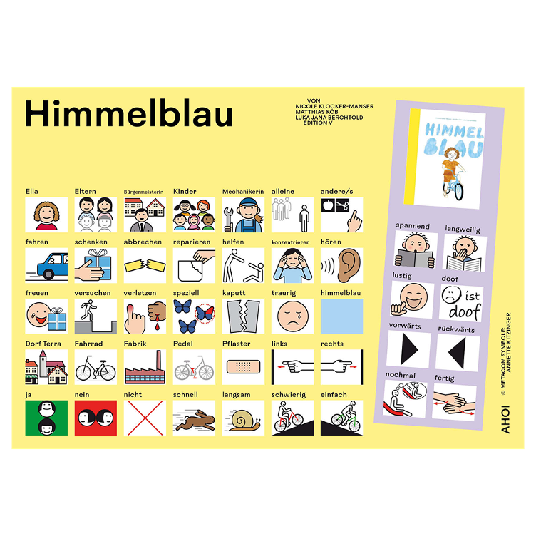 Kommunikationtstafel zu 'Himmelblau'