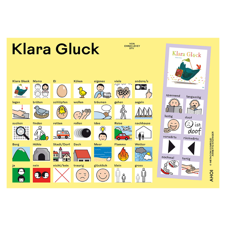 Kommunikationtstafel zu 'Klara Gluck'