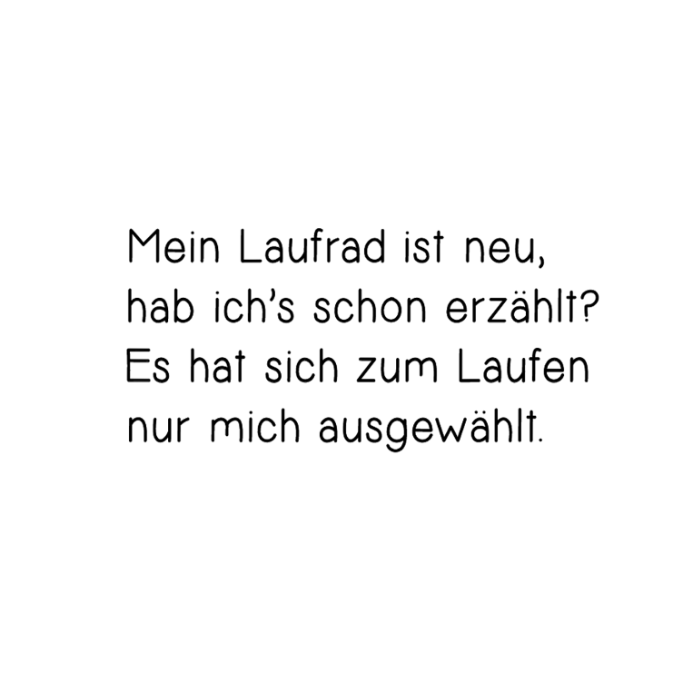 Laufrad, mein Laufrad