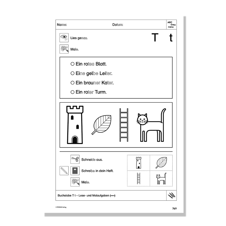 Lese- und Schreiblehrgang - Förderschwerpunkt GE - Materialpaket zum Lese- und Schreiberwerb für Schüler mit geistiger Behinderung - mit METACOM-Symbolen - 2