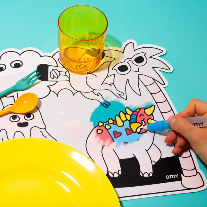 Magische Tischsets zum Ausmalen Dinos - 1