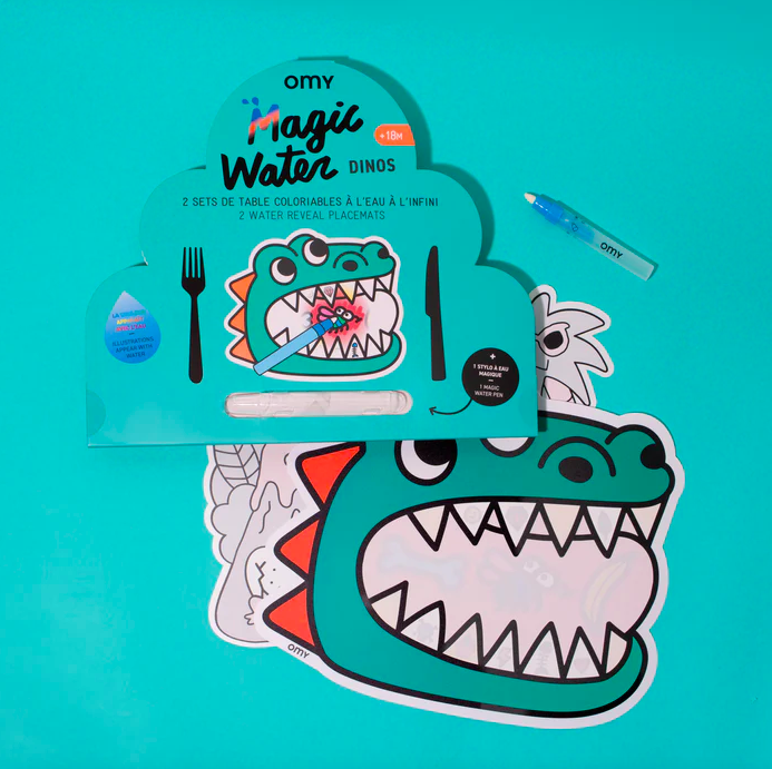 Magische Tischsets zum Ausmalen Dinos
