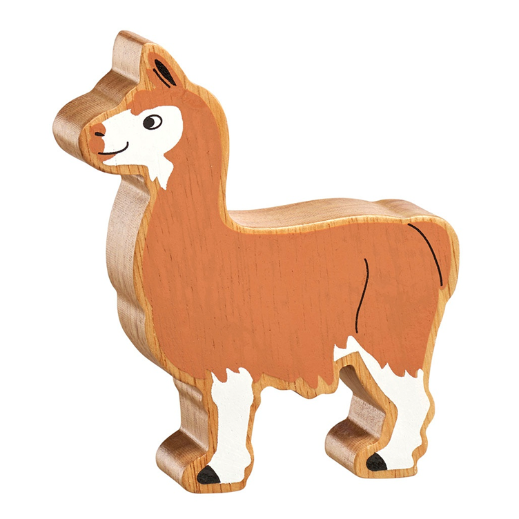 Holztier Lama