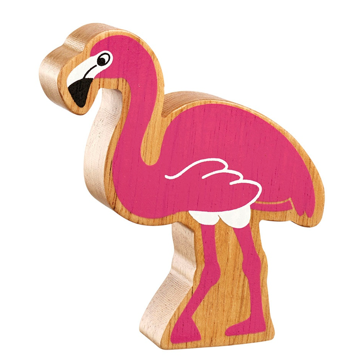 Holztier Flamingo