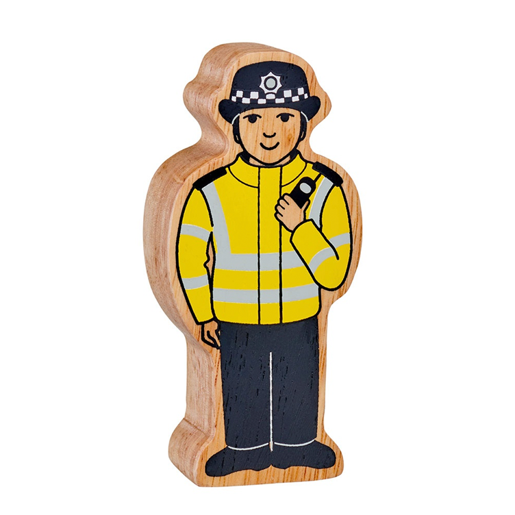 Holzfigur Polizist*in