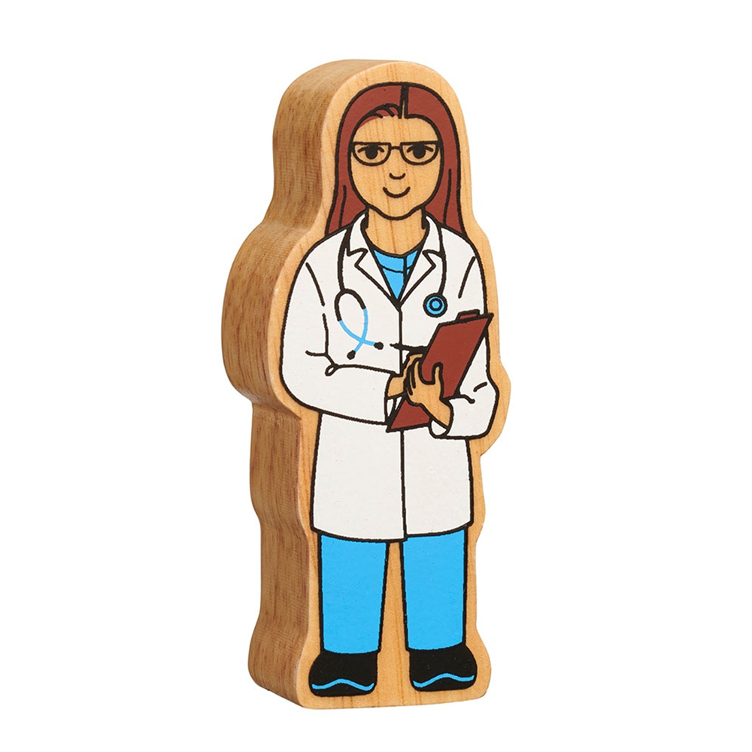 Holzfigur Ärzt*in