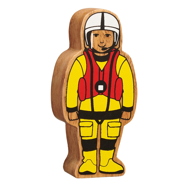 Holzfigur Astronaut*in