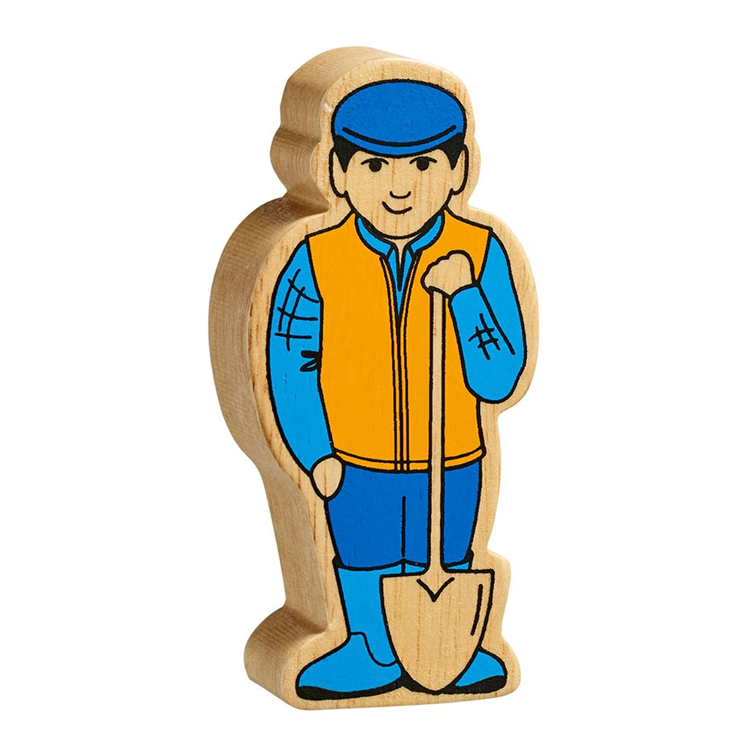 Holzfigur Bäuer*in