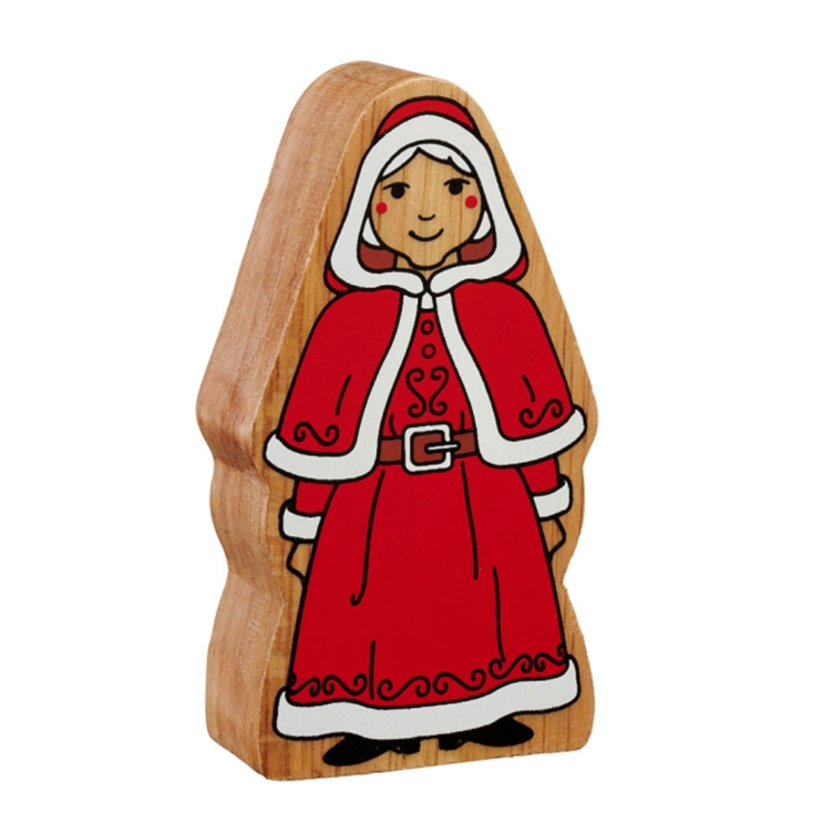 Holzfigur Weihnachtsfrau