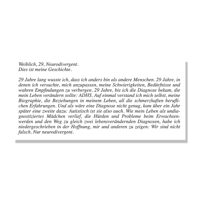 Nicht falsch, nur neurodivergent - Aus dem Leben einer erwachsenen Autistin mit ADHS - 1